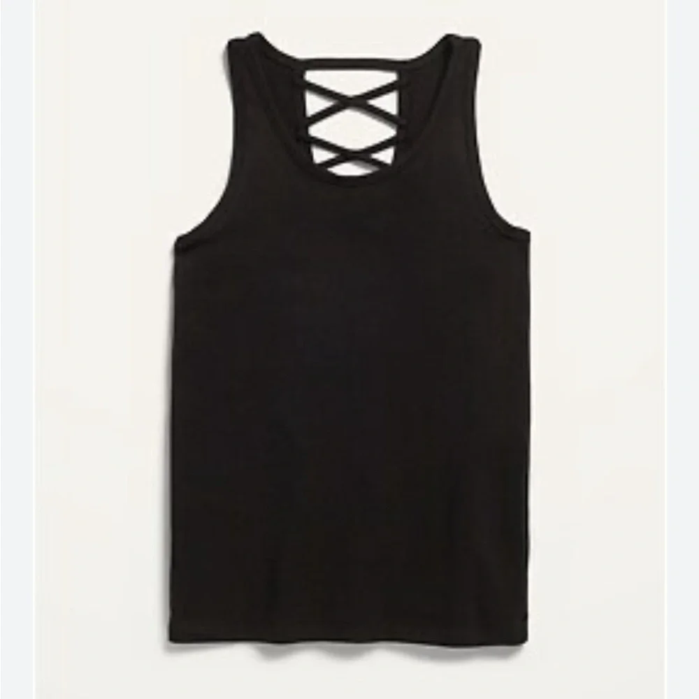 NWOT Kid’s Old Navy Criss-Cross Black Tank #1168